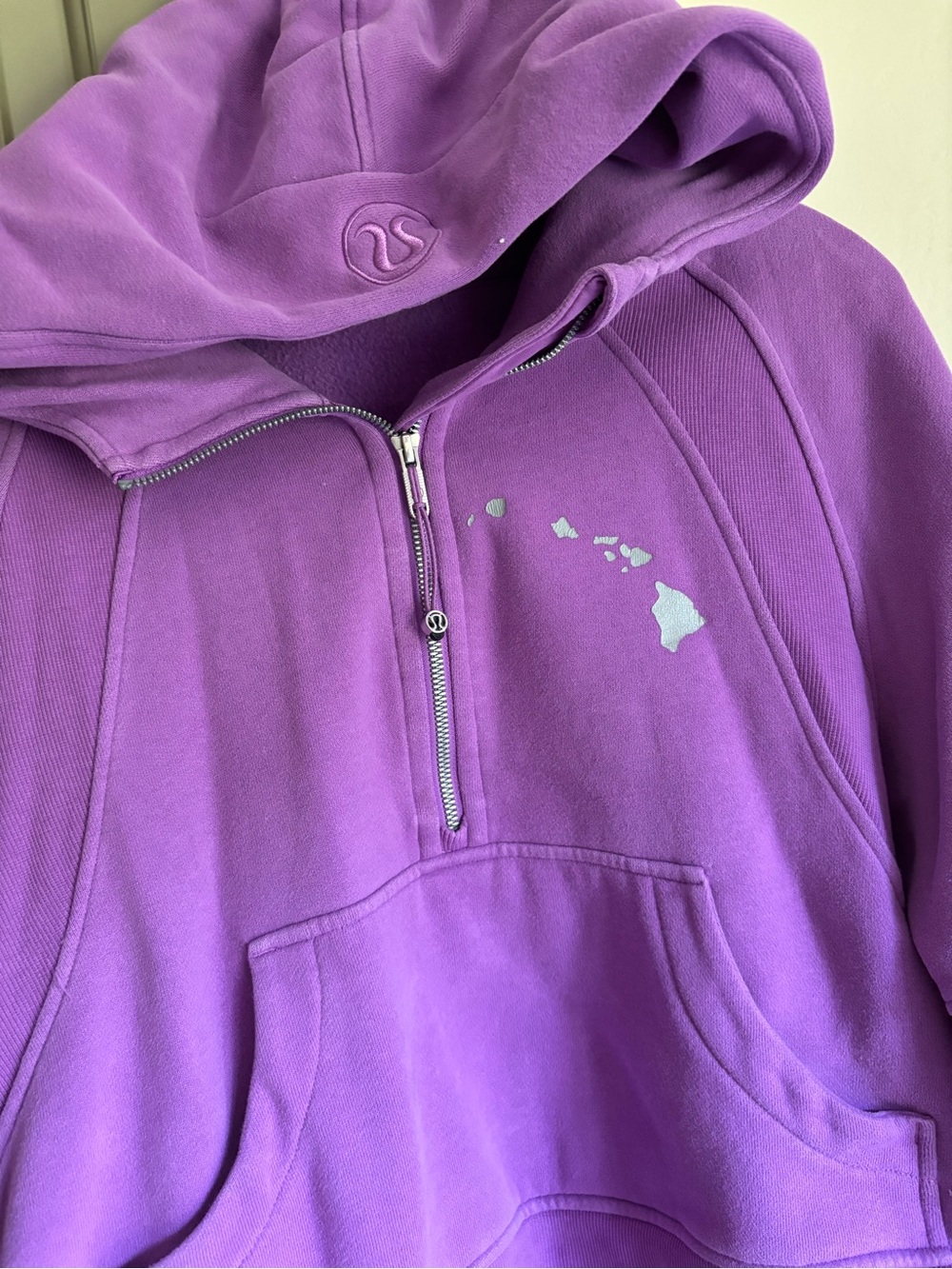 RARE Hawaii limited edition lululemon Half-Zip Hooded Sweatshirt scuba, clothes - Picture 3 of 8